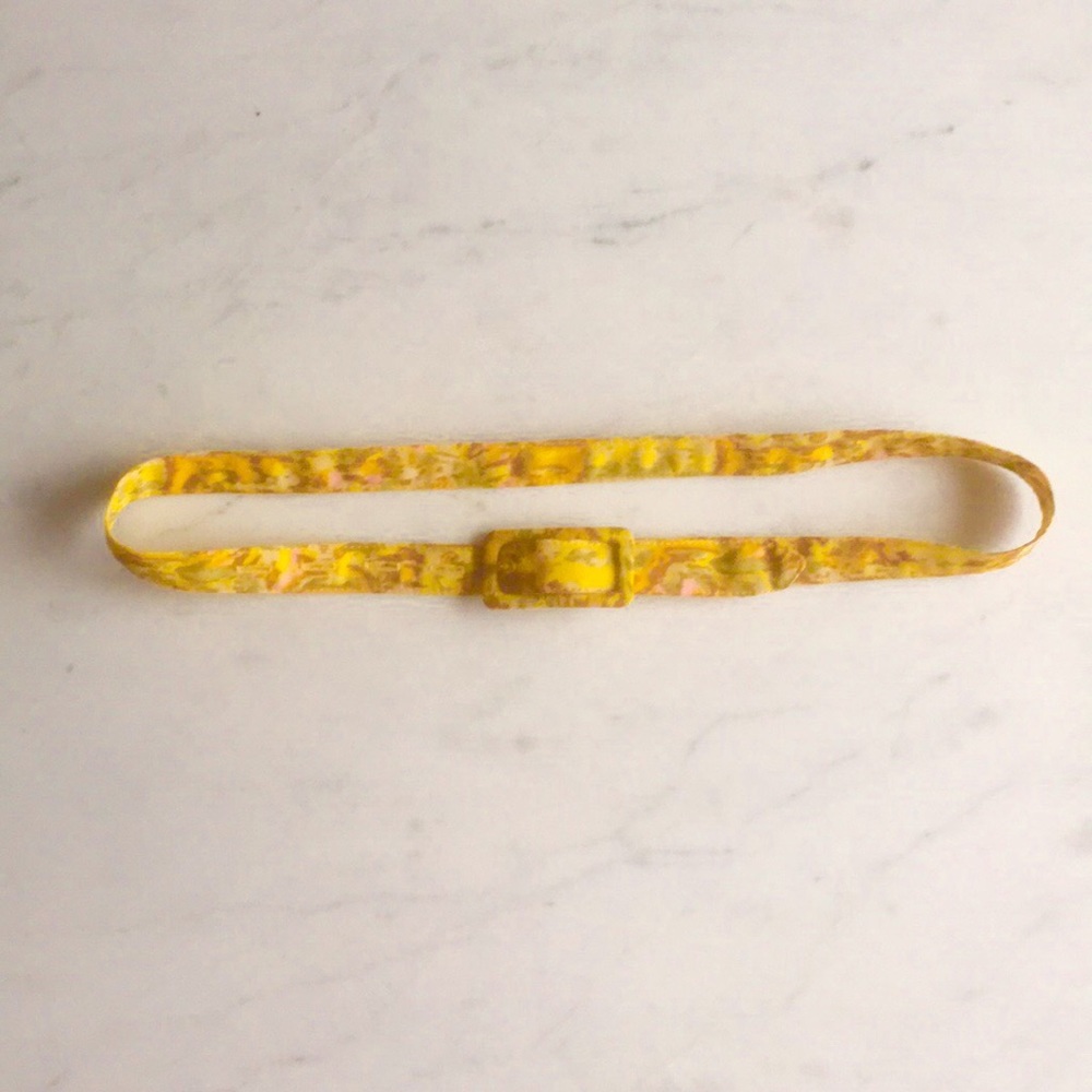 H&M Yellow Fabric Abstract Belt